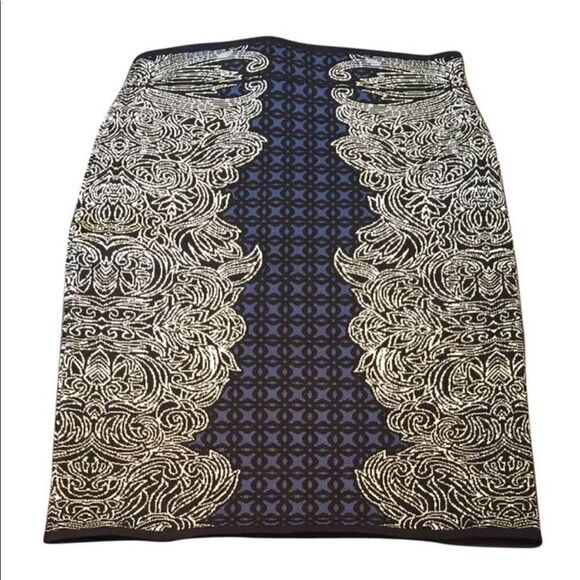 EUC BCBGMAXAZRIA Irene Tribal Pencil Skirt SZ S - Picture 3 of 9